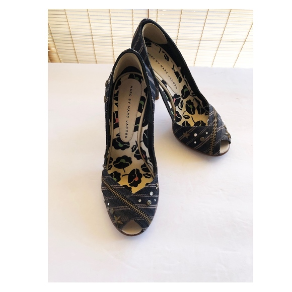 Marc By Marc Jacobs Shoes - Marc By Marc Jacobs Zipper Peep Toe Heels